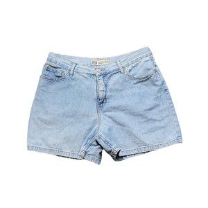 Faded Glory Vintage Denim Jean Shorts ~ Sz 7 ~ Blue ~ Mid Rise ~ 4" Inseam